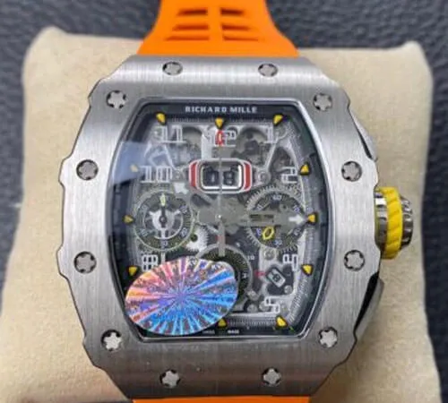 Richard Mille RM11-03 KV Factory 1:1 Best Edition Replica Watch Orange Rubber Strap
