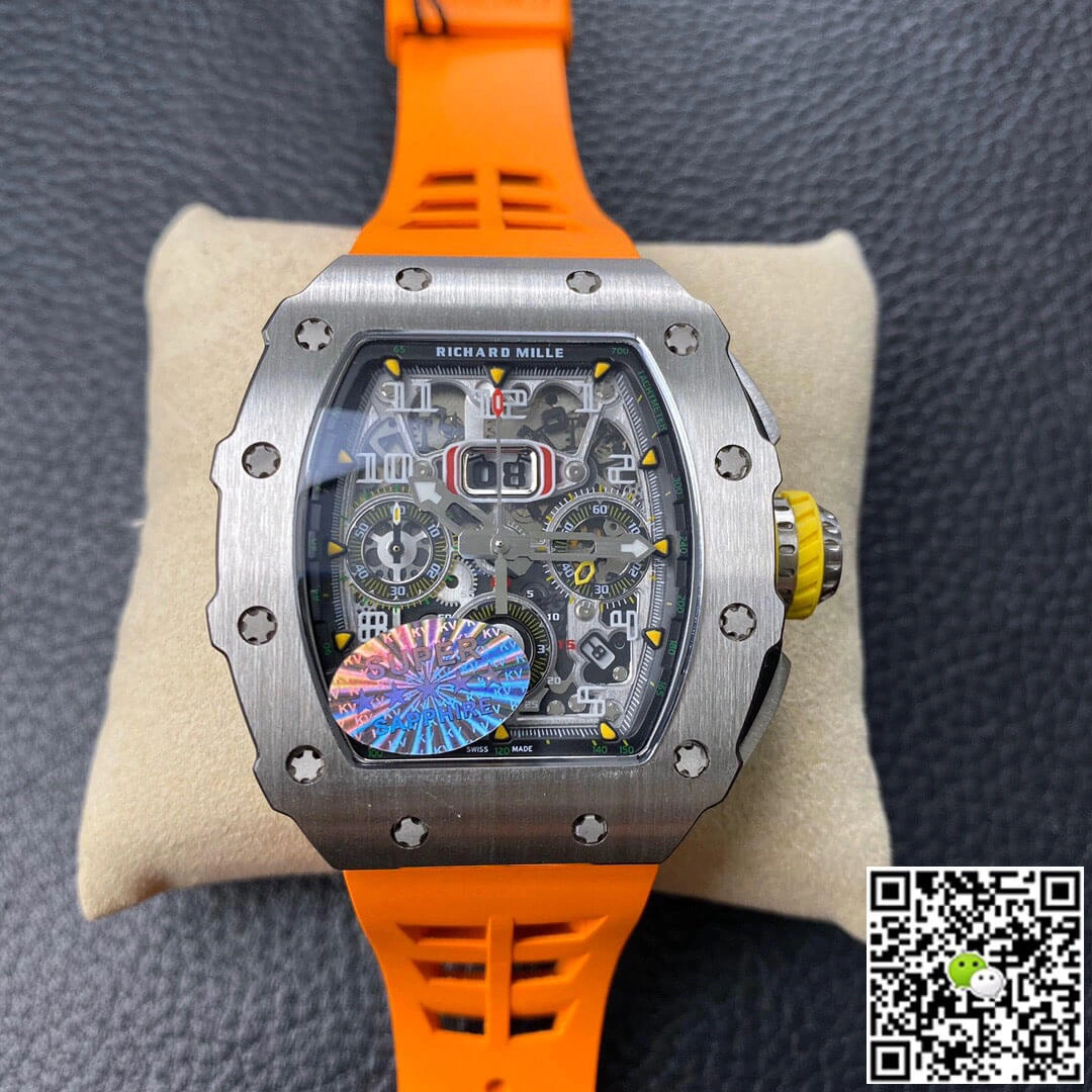Richard Mille RM11-03 KV Factory 1:1 Best Edition Replica Watch Orange Rubber Strap