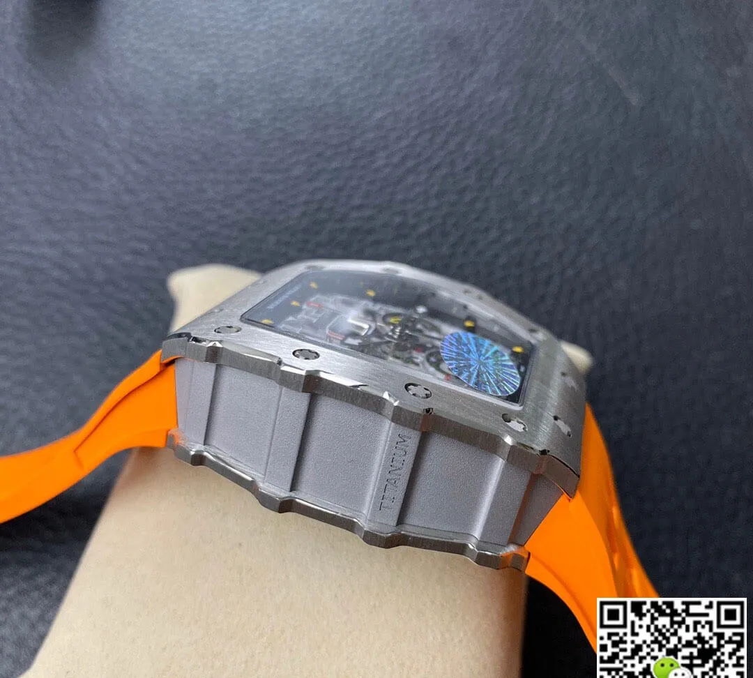 Richard Mille RM11-03 KV Factory 1:1 Best Edition Replica Watch Orange Rubber Strap