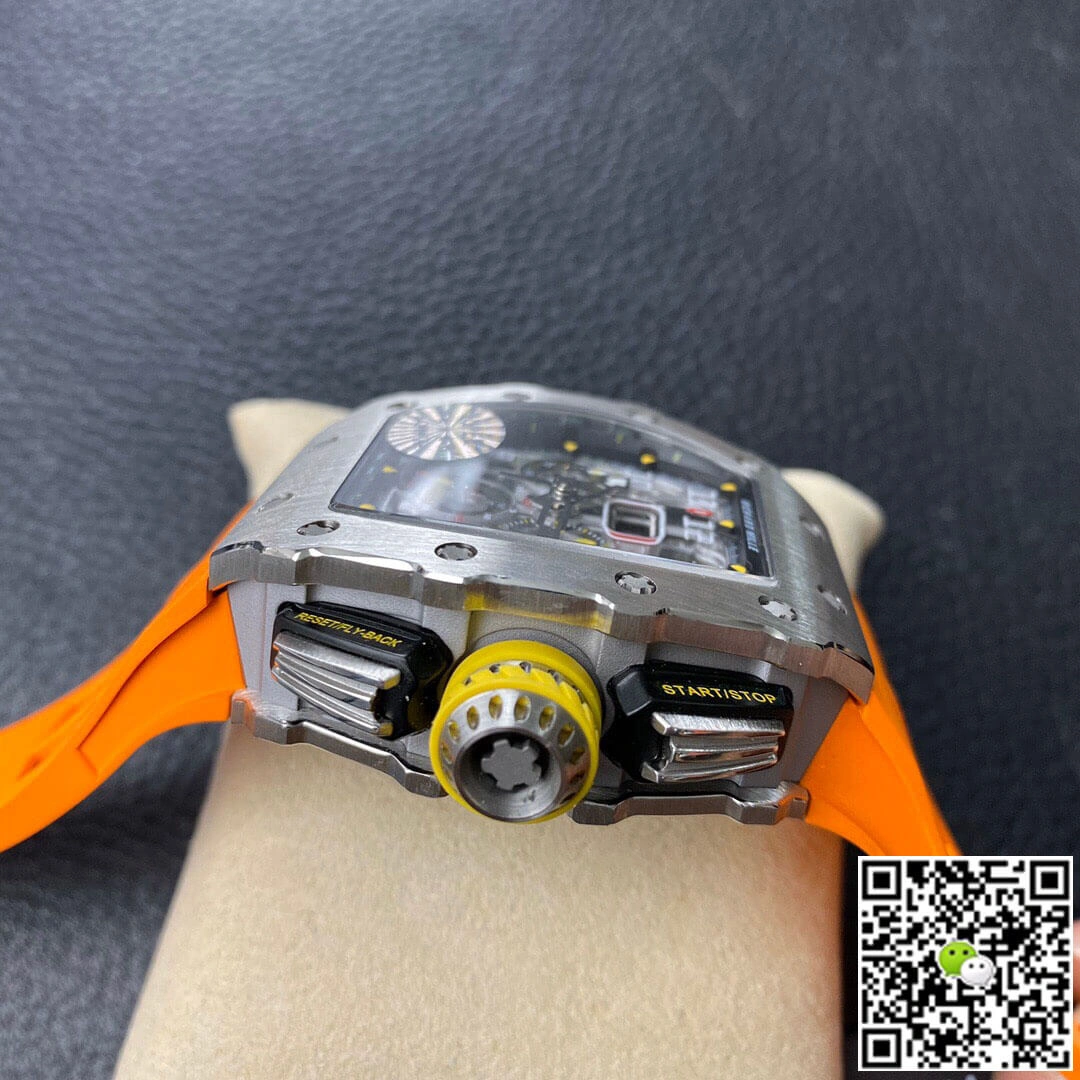 Richard Mille RM11-03 KV Factory 1:1 Best Edition Replica Watch Orange Rubber Strap