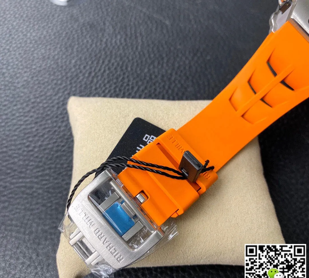 Richard Mille RM11-03 KV Factory 1:1 Best Edition Replica Watch Orange Rubber Strap