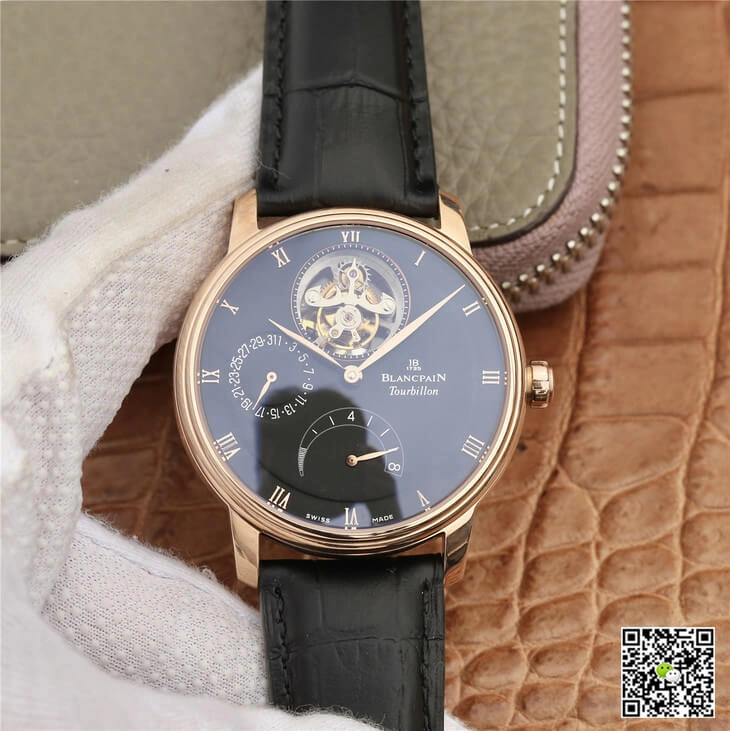 Blancpain Villeret 6025-3642-55B JB Factory 1:1 Best Edition Replica Watch Black Dial