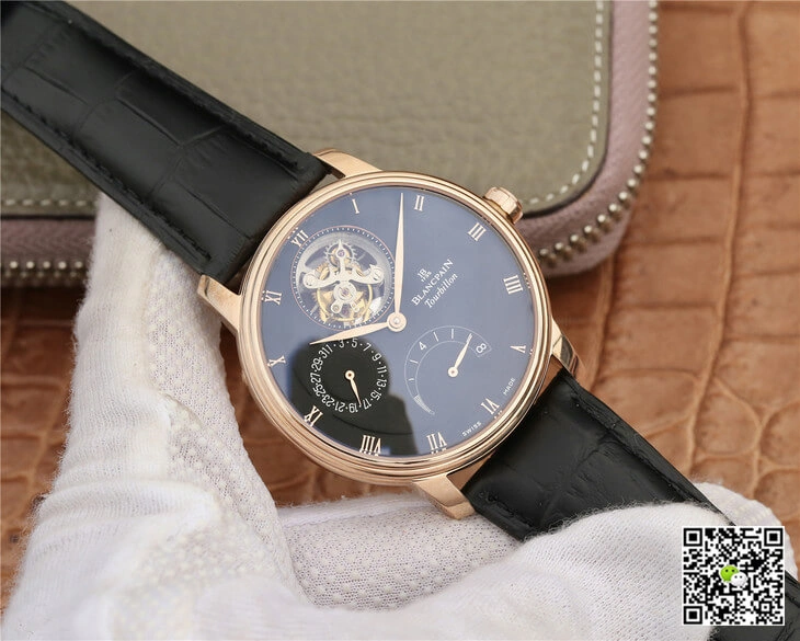Blancpain Villeret 6025-3642-55B JB Factory 1:1 Best Edition Replica Watch Black Dial