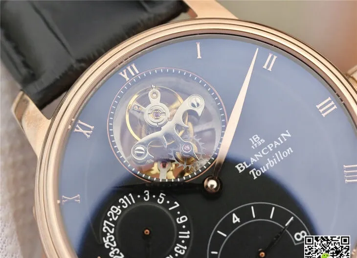 Blancpain Villeret 6025-3642-55B JB Factory 1:1 Best Edition Replica Watch Black Dial