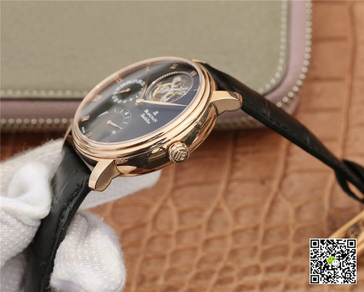 Blancpain Villeret 6025-3642-55B JB Factory 1:1 Best Edition Replica Watch Black Dial
