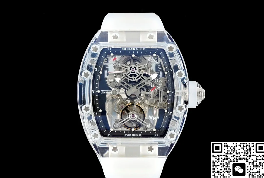 RM Factory Richard Mille RM56-01 Tourbillon White strap 1:1 Best Edition Replica Watch