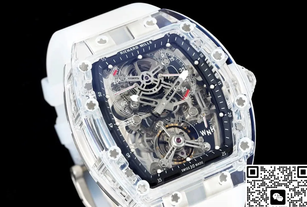 RM Factory Richard Mille RM56-01 Tourbillon White strap 1:1 Best Edition Replica Watch