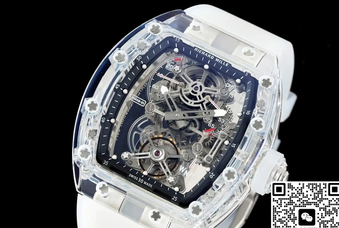 RM Factory Richard Mille RM56-01 Tourbillon White strap 1:1 Best Edition Replica Watch