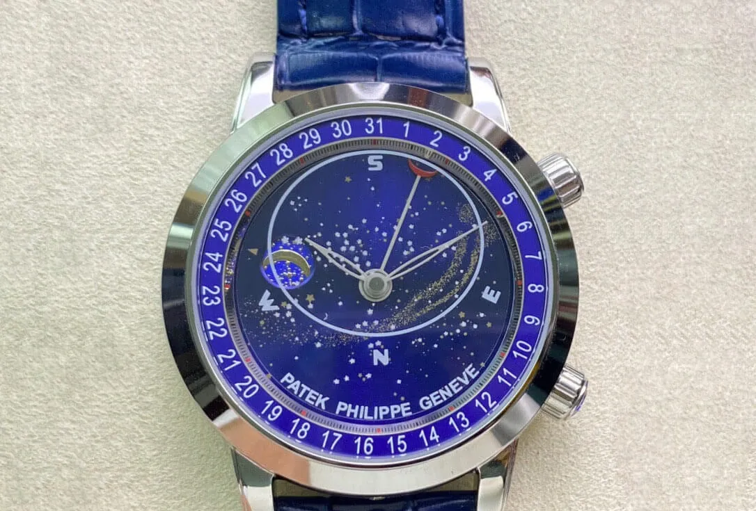 Patek Philippe Grand Complications 6102P-001 AI Factory 1:1 Best Edition Replica Watch Leather Strap