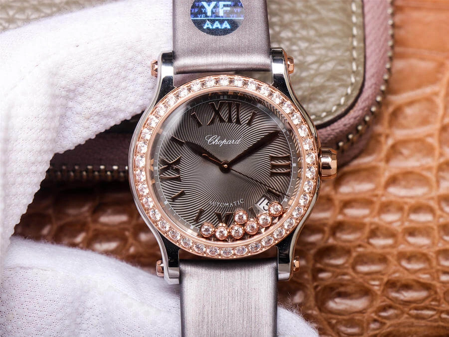 Chopard Happy Sport 278559-3003 YF Factory 1:1 Best Edition Replica Watch Diamond Bezel