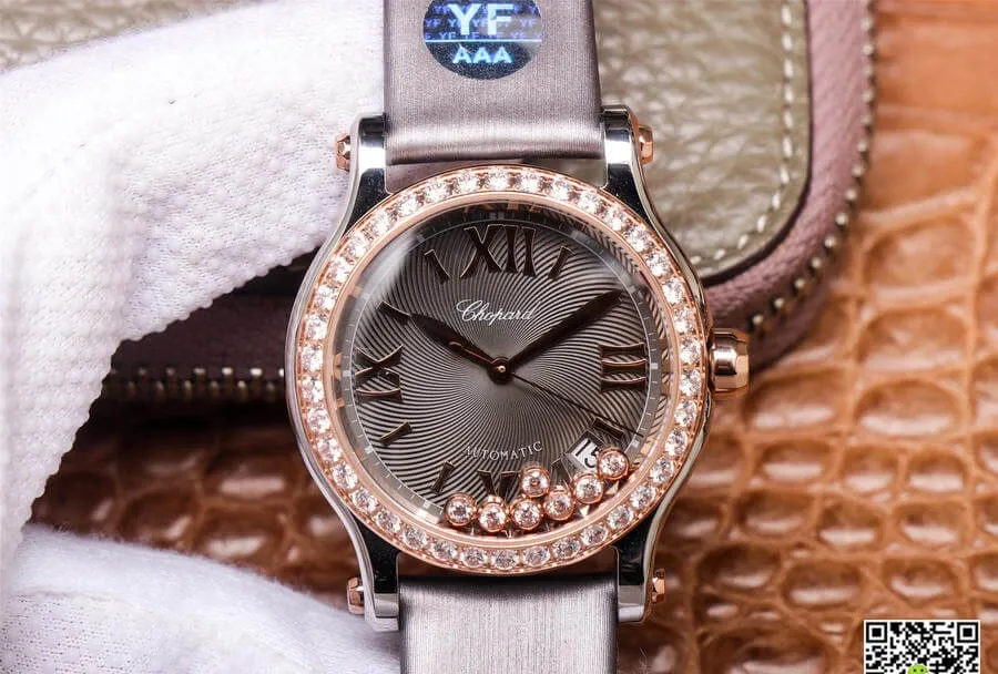 Chopard Happy Sport 278559-3003 YF Factory 1:1 Best Edition Replica Watch Diamond Bezel