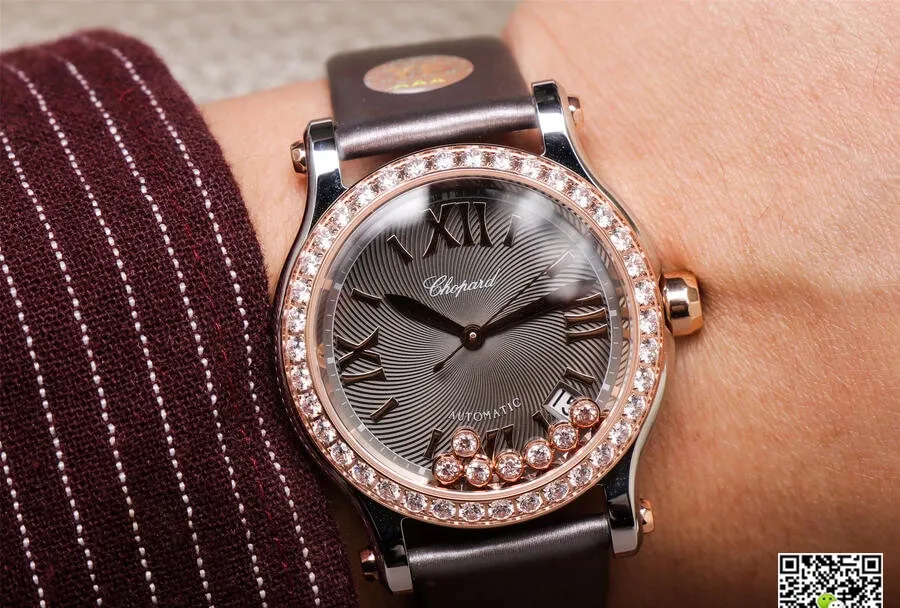 Chopard Happy Sport 278559-3003 YF Factory 1:1 Best Edition Replica Watch Diamond Bezel