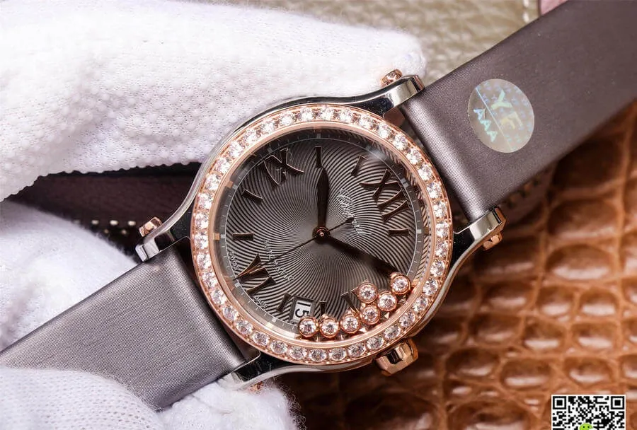 Chopard Happy Sport 278559-3003 YF Factory 1:1 Best Edition Replica Watch Diamond Bezel