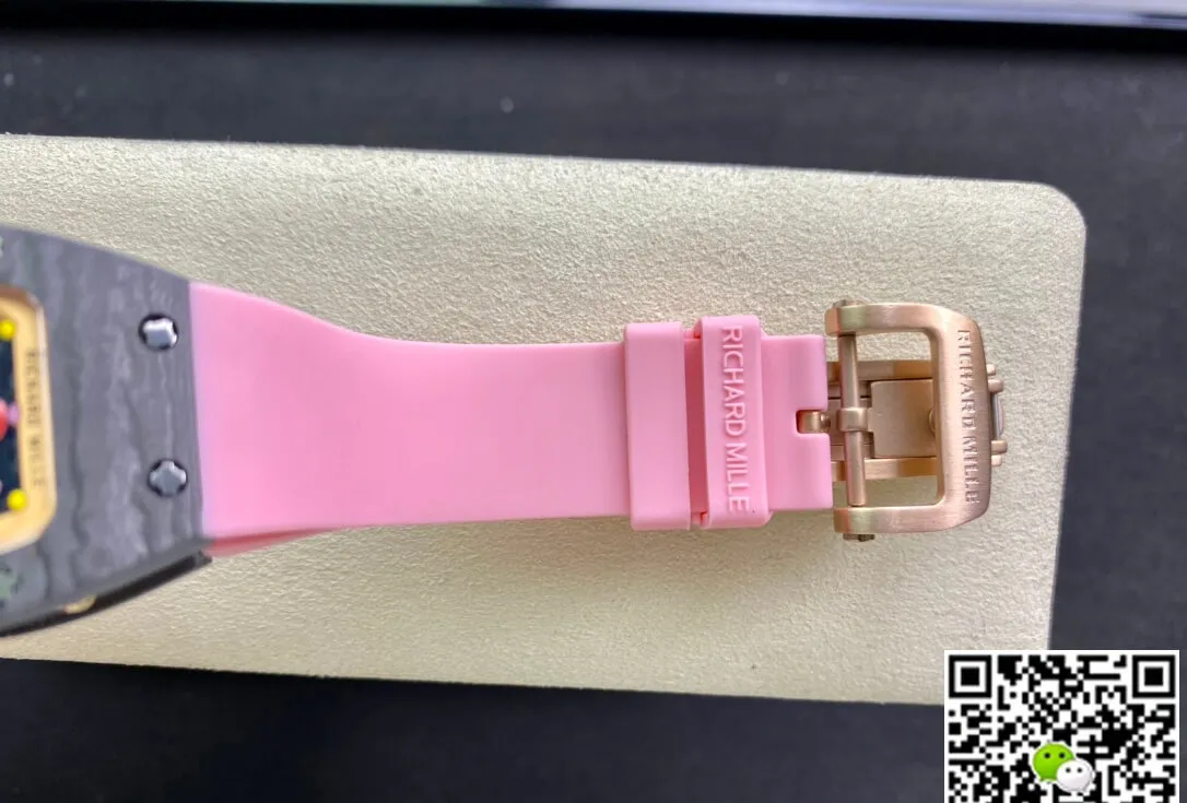 Richard Mille RM-07 Bon Bon RM Factory 1:1 Best Edition Replica Watch Pink Rubber Strap