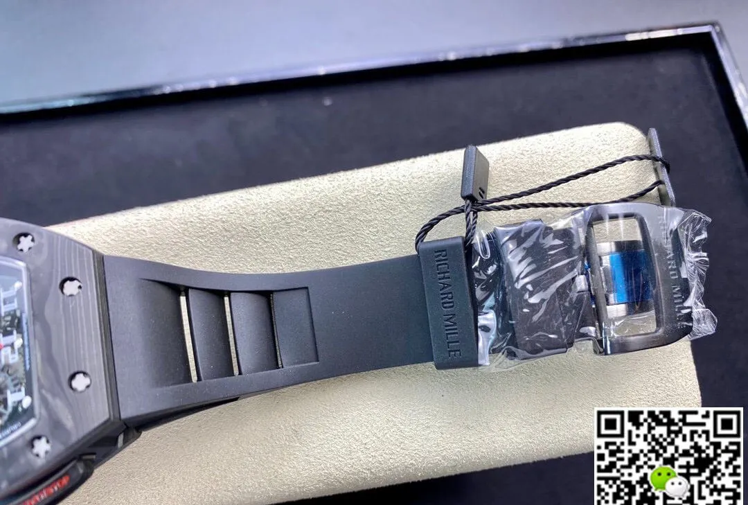 Richard Mille RM011 KV Factory 1:1 Best Edition Replica Watch Carbon Fiber Rubber Strap