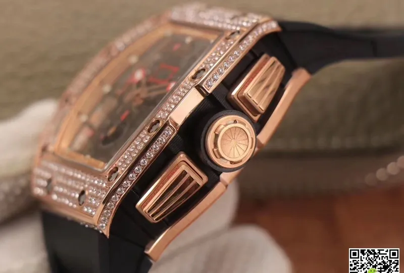 Richard Mille RM011 RG 5423 KV Factory 1:1 Best Edition Replica Watch Black Rubber Strap