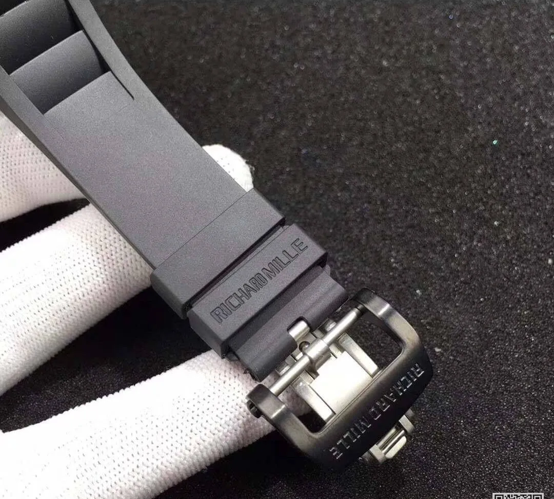 Richard Mille RM055 KV Factory 1:1 Best Edition Replica Watch Swiss ETA8215 Black Strap