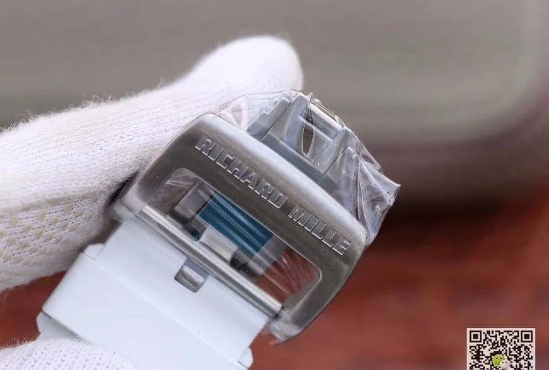 Richard Mille RM055 KV Factory 1:1 Best Edition Replica Watch Swiss ETA8215 White Strap