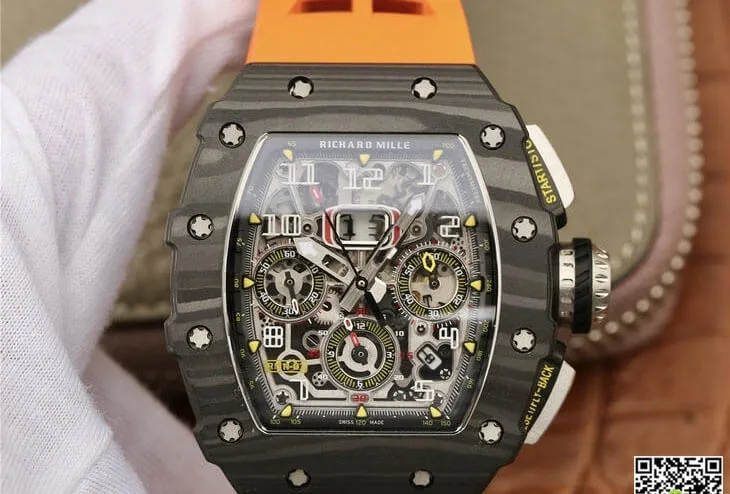 Richard Mille RM11-03 KV Factory 1:1 Best Edition Replica Watch Black Carbon Fiber Case