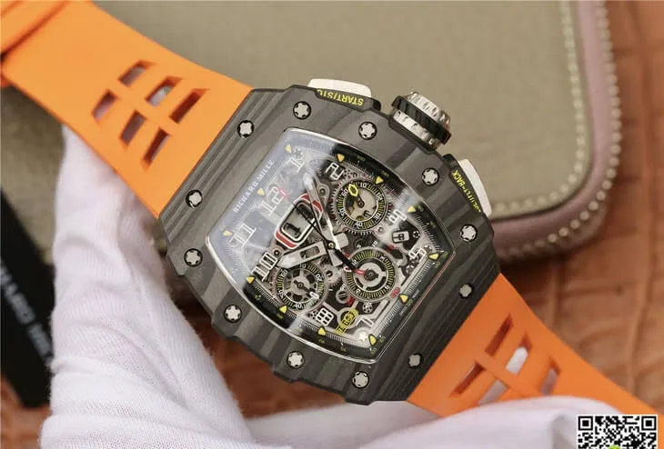 Richard Mille RM11-03 KV Factory 1:1 Best Edition Replica Watch Black Carbon Fiber Case