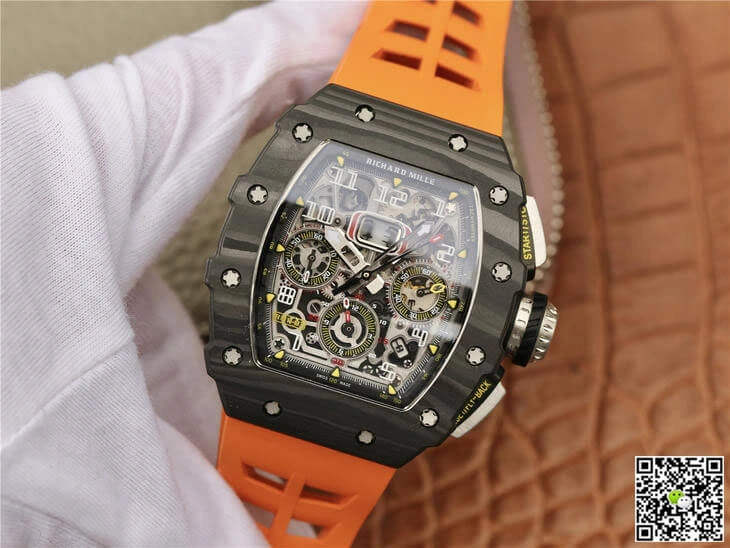 Richard Mille RM11-03 KV Factory 1:1 Best Edition Replica Watch Black Carbon Fiber Case