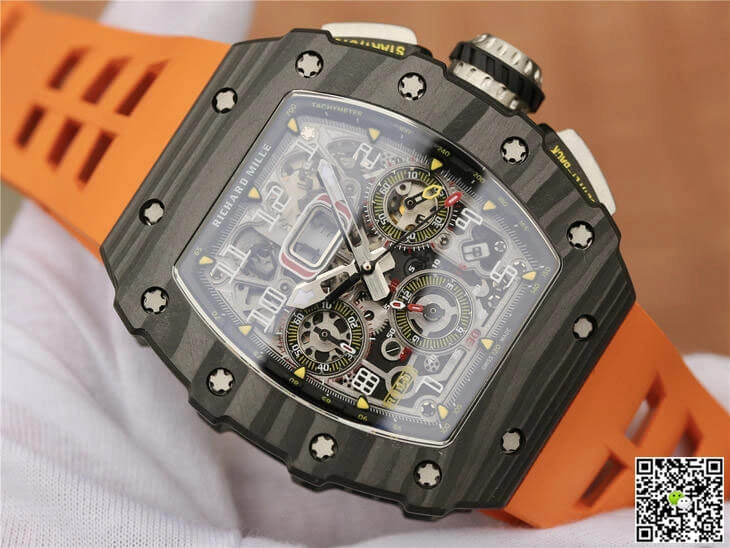Richard Mille RM11-03 KV Factory 1:1 Best Edition Replica Watch Black Carbon Fiber Case
