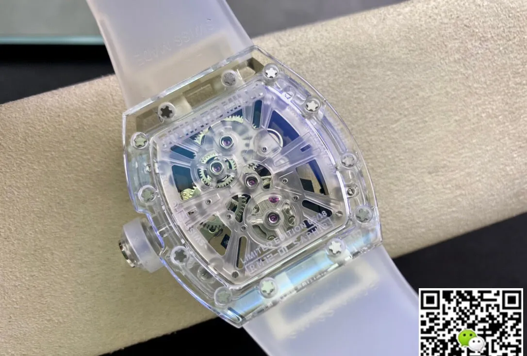 Richard Mille RM12-01 RM Factory 1:1 Best Edition Replica Watch Transparent White Strap