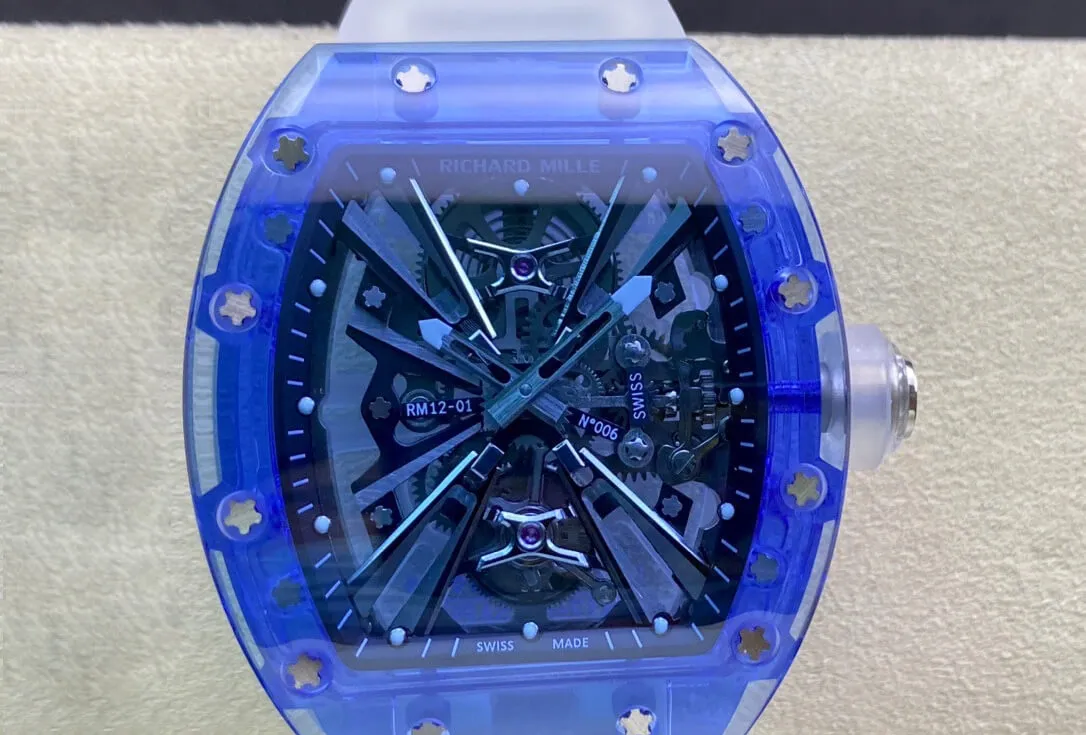 Richard Mille RM12-01 RM Factory 1:1 Best Edition Replica Watch White Transparent Strap