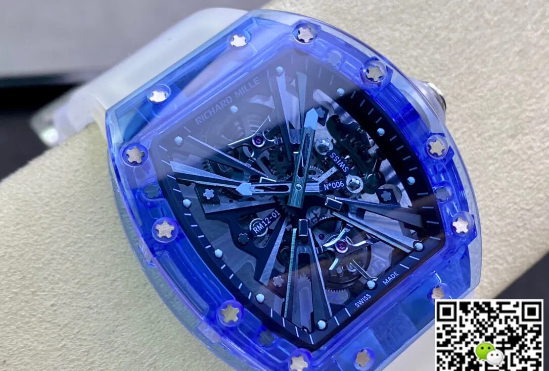 Richard Mille RM12-01 RM Factory 1:1 Best Edition Replica Watch White Transparent Strap