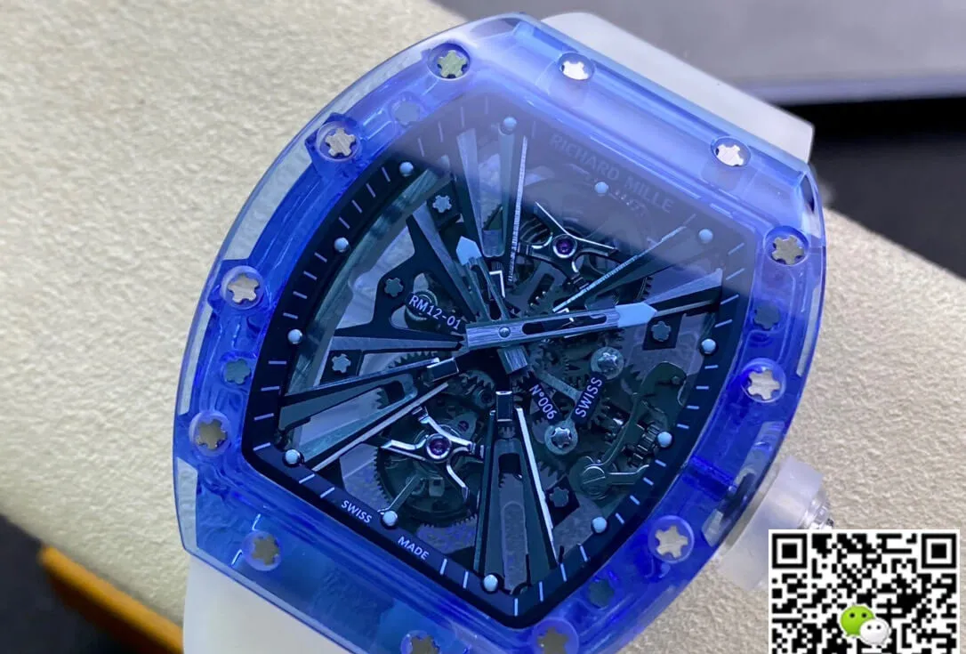 Richard Mille RM12-01 RM Factory 1:1 Best Edition Replica Watch White Transparent Strap