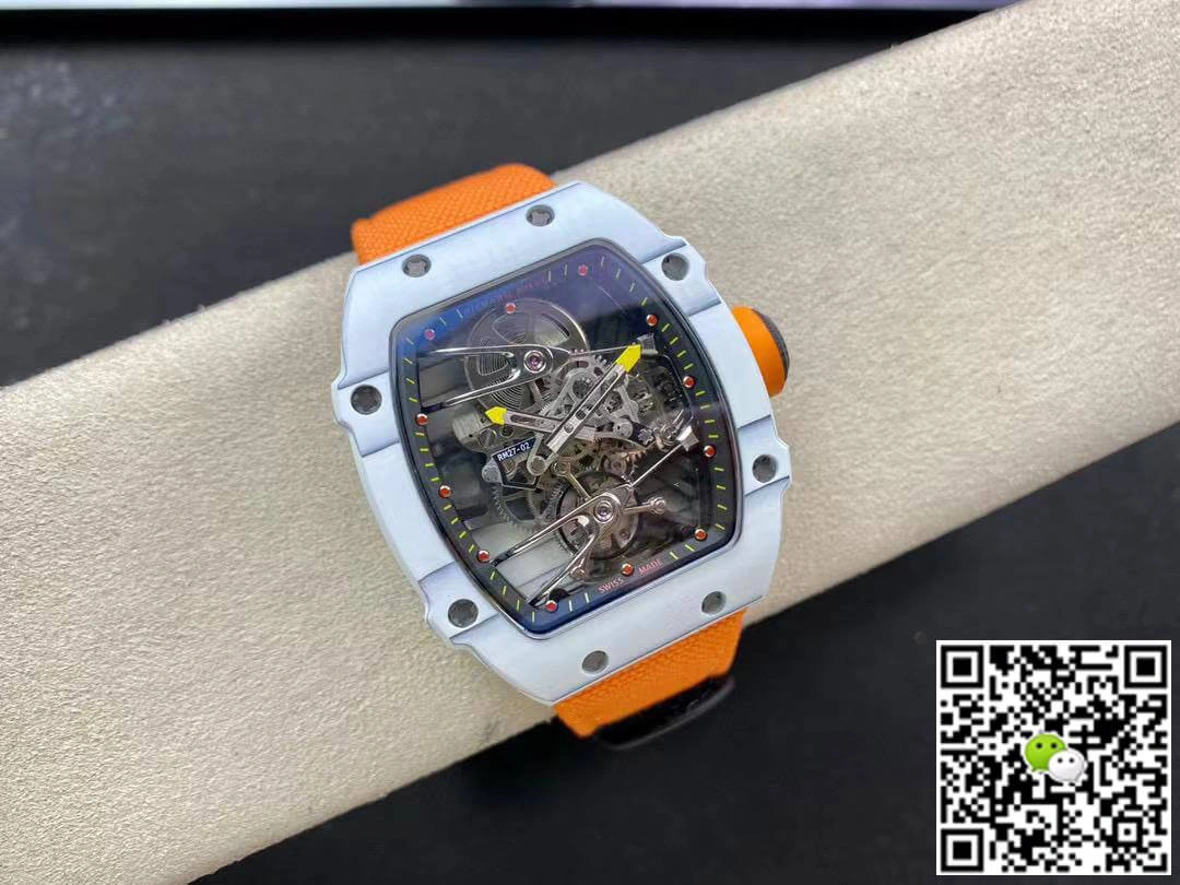 Richard Mille RM27-02 RM Factory 1:1 Best Edition Replica Watch Tourbillon Orange Strap