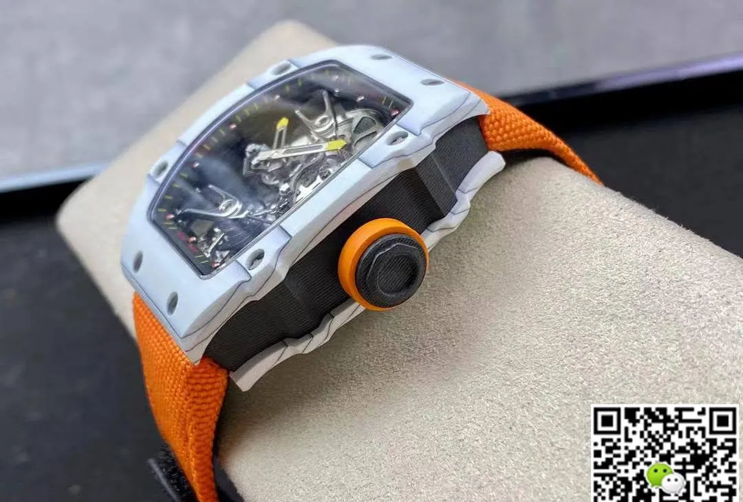 Richard Mille RM27-02 RM Factory 1:1 Best Edition Replica Watch Tourbillon Orange Strap
