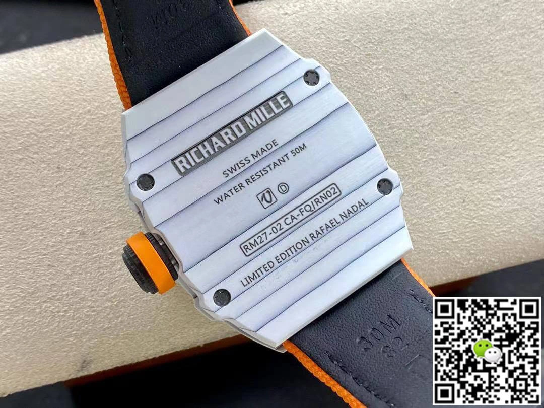 Richard Mille RM27-02 RM Factory 1:1 Best Edition Replica Watch Tourbillon Orange Strap