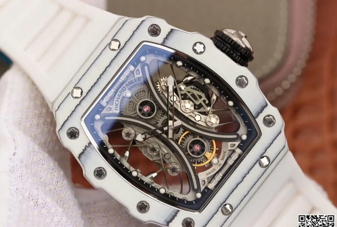 Richard Mille RM53-01 KV Factory 1:1 Best Edition Replica Watch White Carbon Fiber Case