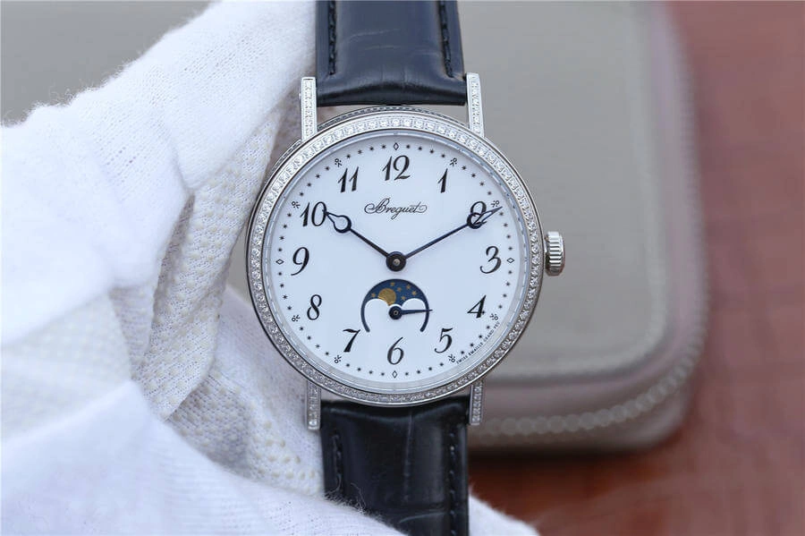 Breguet Classique Moonphase 9088BB 29 964 DD0D TW Factory 1:1 Best Edition Replica Watch Stainless Steel Bezel