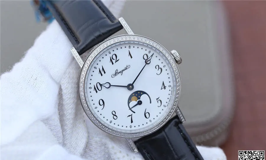 Breguet Classique Moonphase 9088BB 29 964 DD0D TW Factory 1:1 Best Edition Replica Watch Stainless Steel Bezel