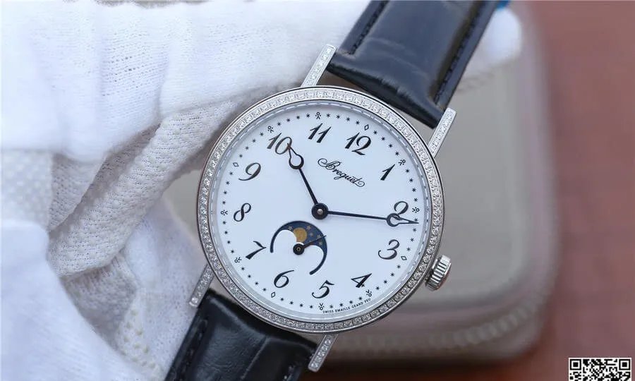 Breguet Classique Moonphase 9088BB 29 964 DD0D TW Factory 1:1 Best Edition Replica Watch Stainless Steel Bezel
