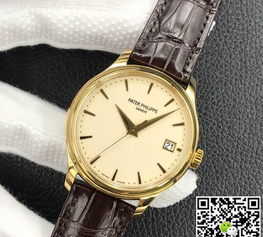 Patek Philippe Calatrava 5227J-001 3K Factory 1:1 Best Edition Replica Watch Yellow Gold Bezel