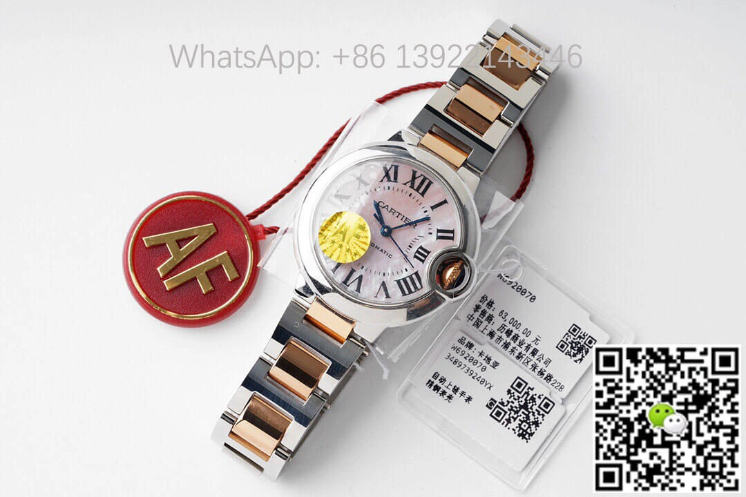 Ballon Bleu De Cartier 33MM W6920070 AF Factory 1:1 Best Edition Replica Watch Stainless Steel