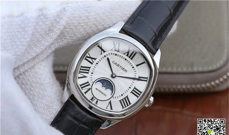 Drive De Cartier Moonphase WSNM0008 1:1 Best Edition Replica Watch Stainless Steel Bezel