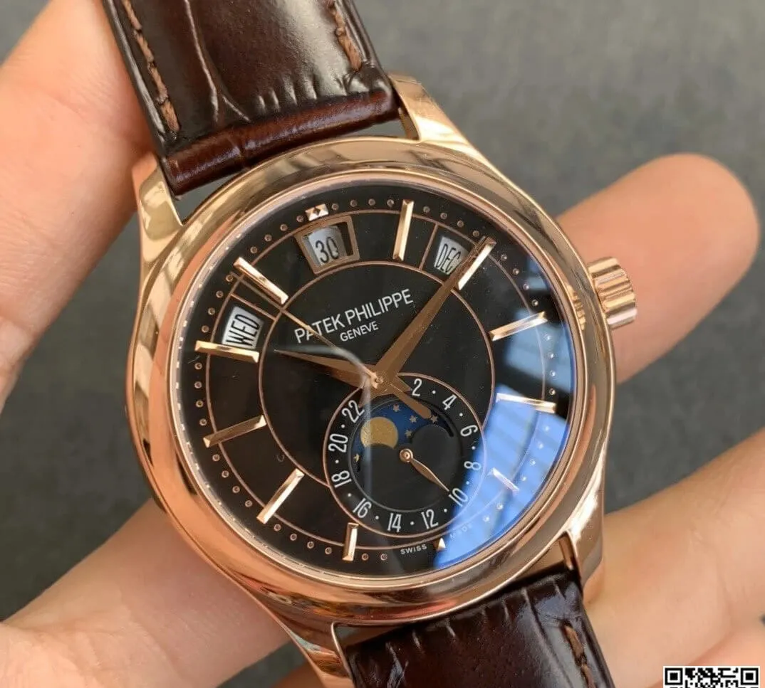 Patek Philippe Complications 5205R-010 GR Factory 1:1 Best Edition Replica Watch Leather Strap