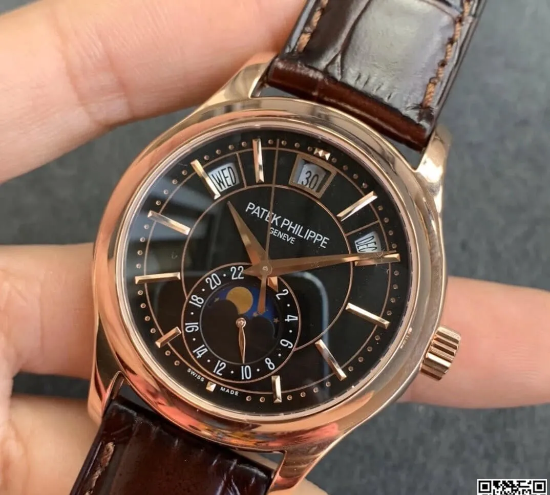 Patek Philippe Complications 5205R-010 GR Factory 1:1 Best Edition Replica Watch Leather Strap
