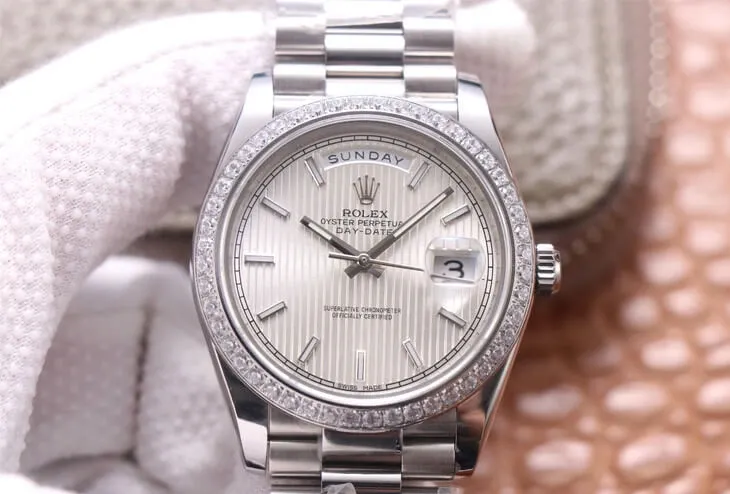 Rolex Day Date M228349RBR-0007 EW Factory 1:1 Best Edition Replica Watch Stainless Steel Strap