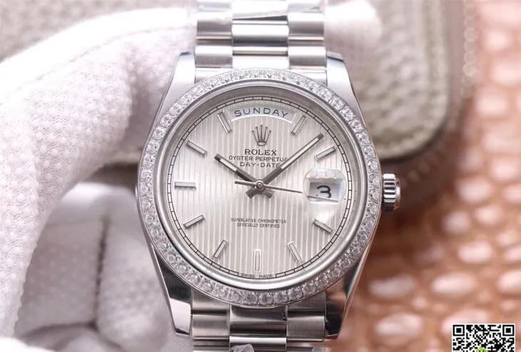 Rolex Day Date M228349RBR-0007 EW Factory 1:1 Best Edition Replica Watch Stainless Steel Strap