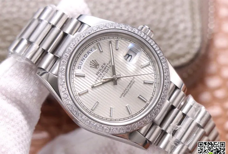 Rolex Day Date M228349RBR-0007 EW Factory 1:1 Best Edition Replica Watch Stainless Steel Strap