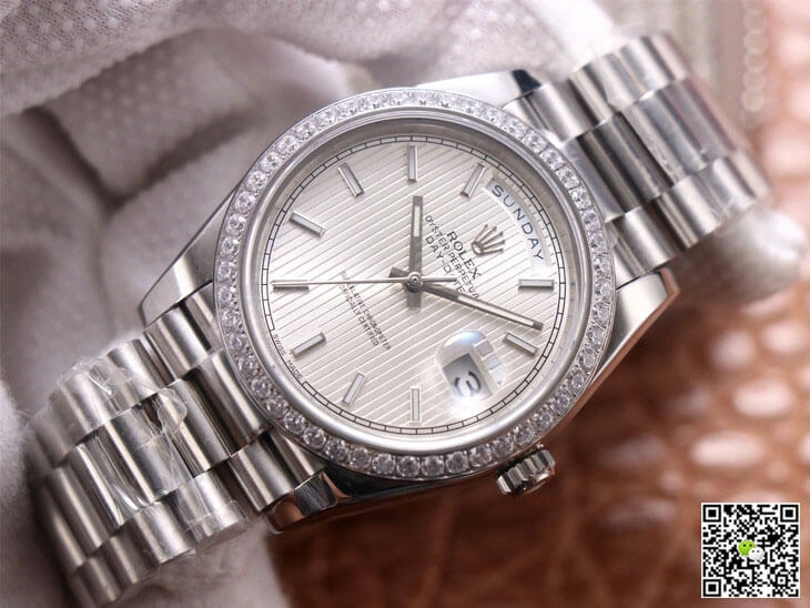 Rolex Day Date M228349RBR-0007 EW Factory 1:1 Best Edition Replica Watch Stainless Steel Strap