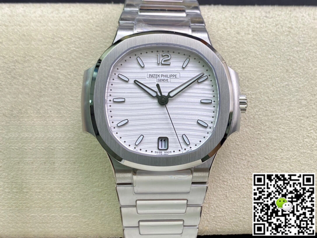 Patek Philippe Nautilus Ladies 7118 1A-010 3K Factory 1:1 Best Edition Replica Watch White Dial