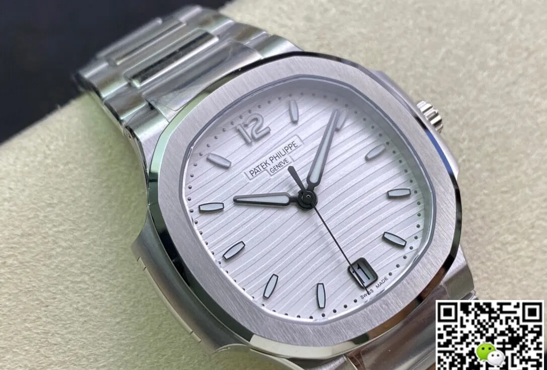 Patek Philippe Nautilus Ladies 7118 1A-010 3K Factory 1:1 Best Edition Replica Watch White Dial