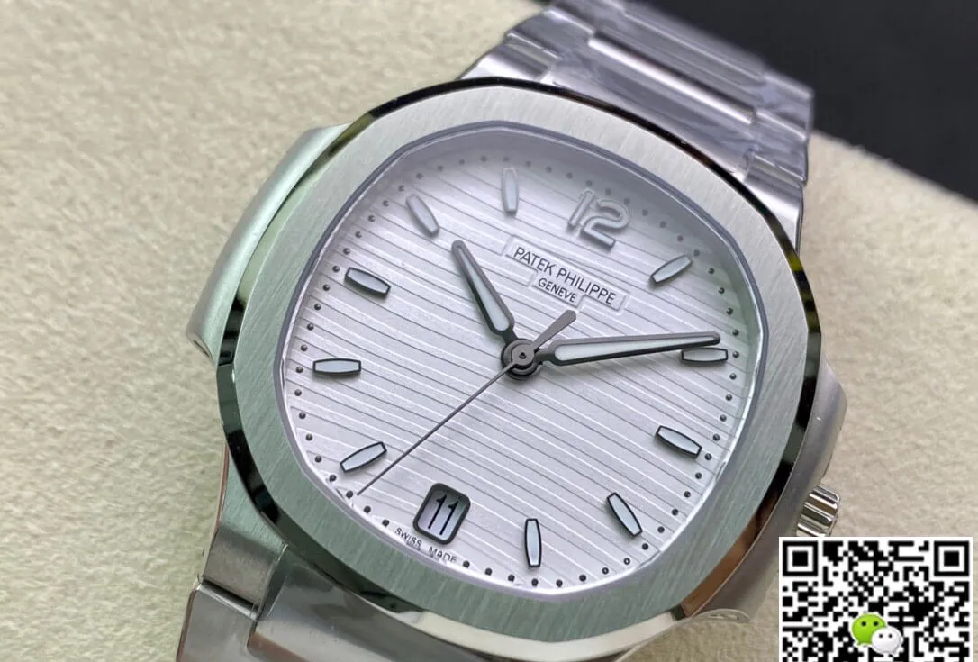Patek Philippe Nautilus Ladies 7118 1A-010 3K Factory 1:1 Best Edition Replica Watch White Dial