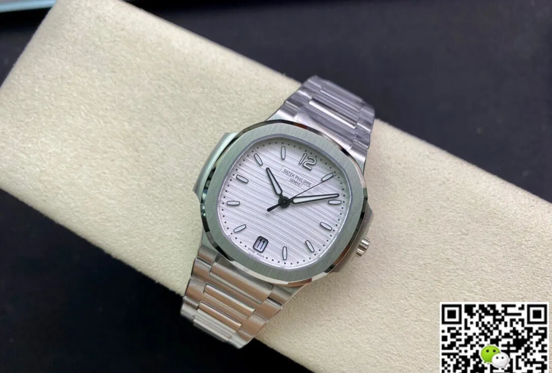Patek Philippe Nautilus Ladies 7118 1A-010 3K Factory 1:1 Best Edition Replica Watch White Dial